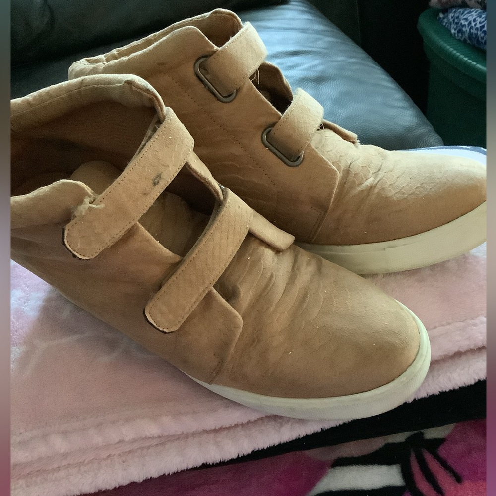LOWEST🌺 Coconuts by Matisse Sz9.5 Camel GENUINE SUEDE UPPERS High Top Sneakers - Picture 5 of 14